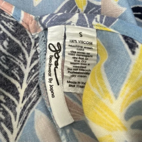 NEW JAPNA GOA S or M DRESS BEACHWEAR VISCOSE Adj Straps Asymmetrical Pom Poms - Picture 6 of 10